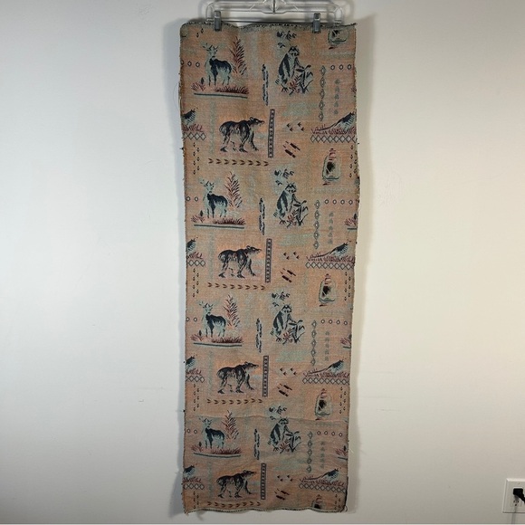 Wildlife Motif Tapestry Fabric in Black and Brown - Picture 3 of 3